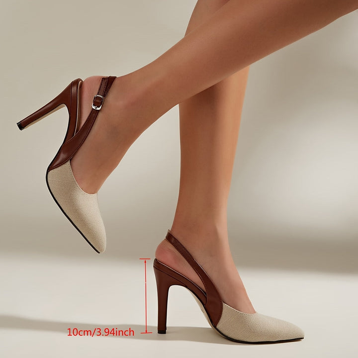 Gemini a dit Amélie | Talons Slingback à Contraste