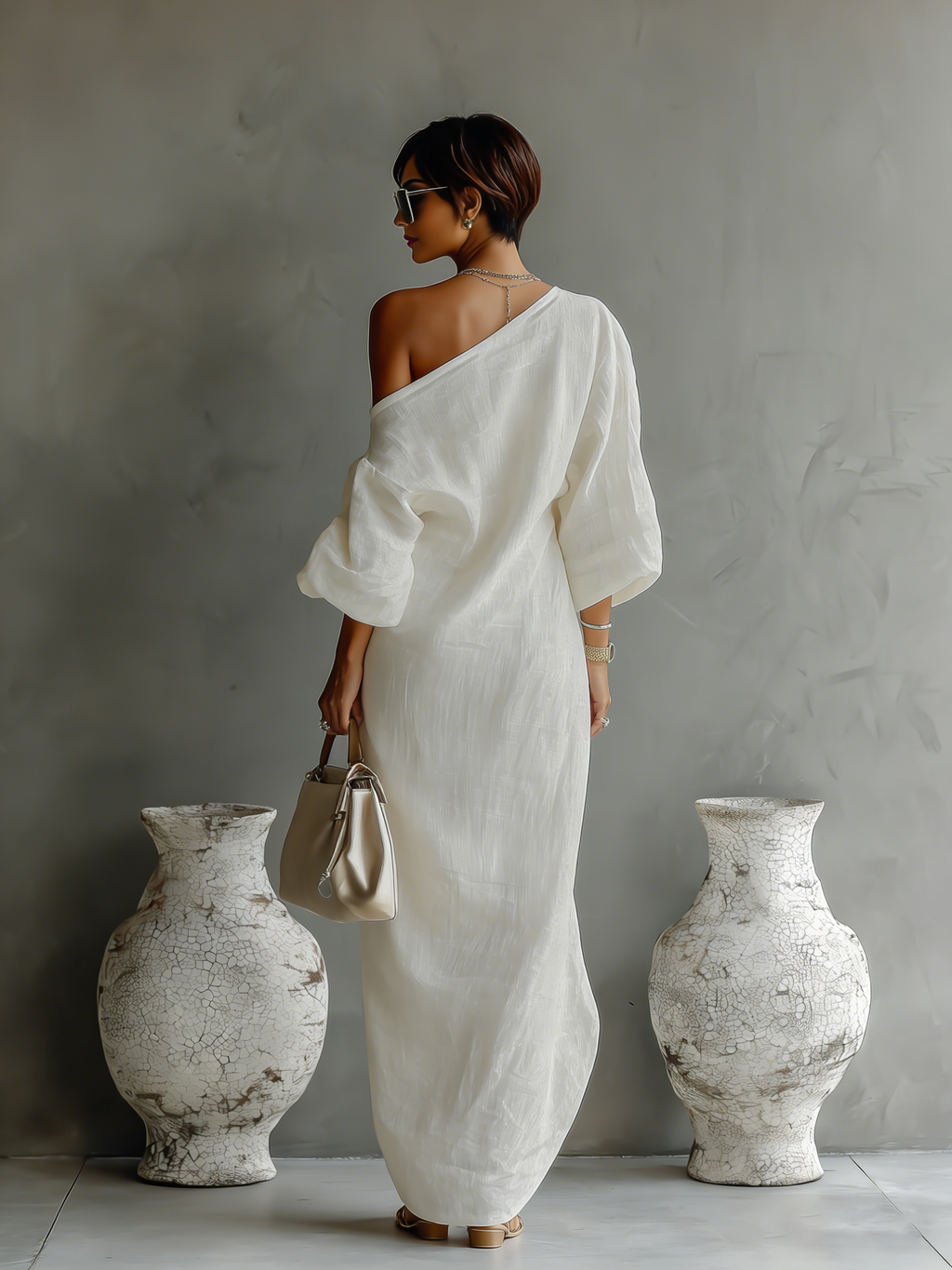 Isabella | Robe fluide en lin dénudé