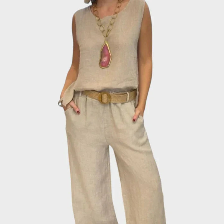 Paloma | Ensemble Top Sans Manches et Pantalon Court Bohémien