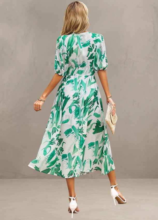 ASTELLA | ROBE MIDI FLORALE FLATTEUSE