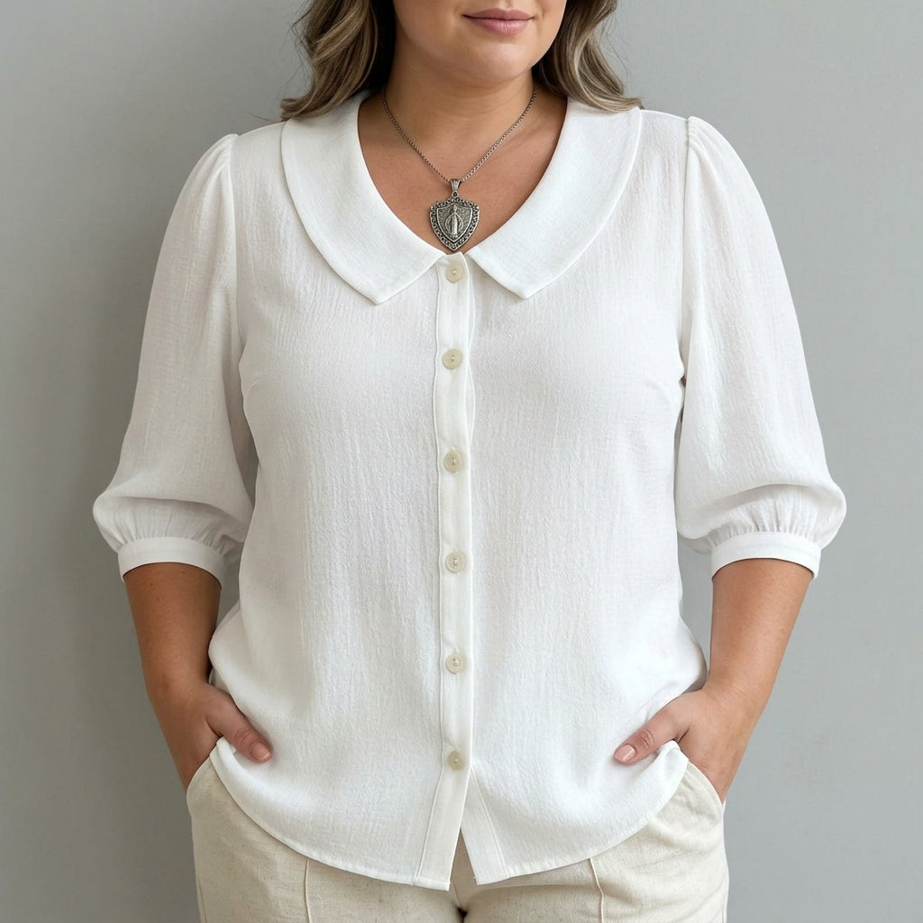 Sophia | Chemise Unie Décontractée