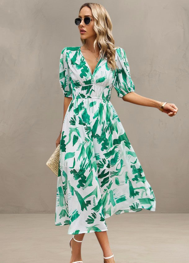 ASTELLA | ROBE MIDI FLORALE FLATTEUSE