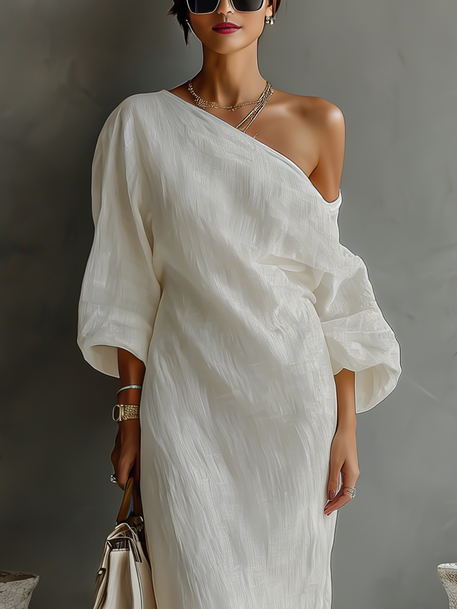 Isabella | Robe fluide en lin dénudé
