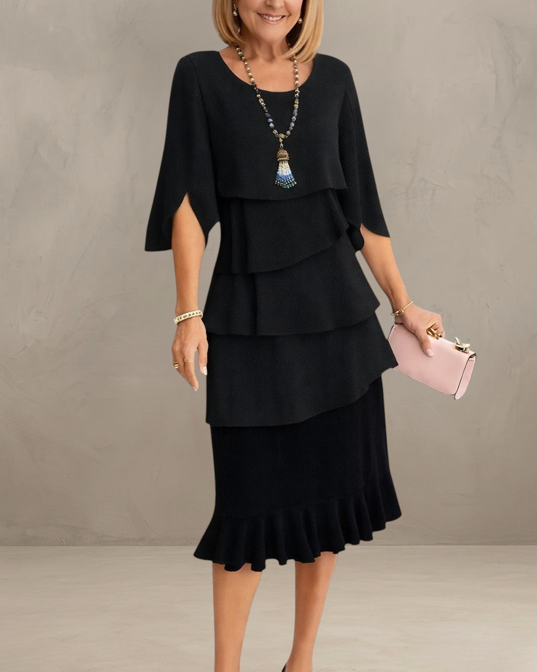 MARGARET | ROBE MIDI À VOLANTS