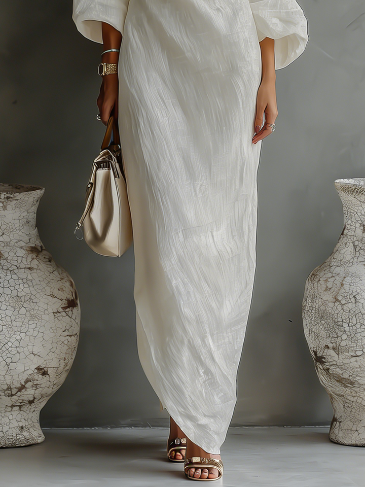 Isabella | Robe fluide en lin dénudé