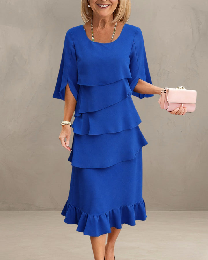 MARGARET | ROBE MIDI À VOLANTS