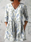 Isabella | Charmante Chemise Fleurie à Col V