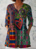 Mia | Chemise V-Neck Florale Boho