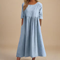 Emily | Robe Classique à Manches Mi-Longues