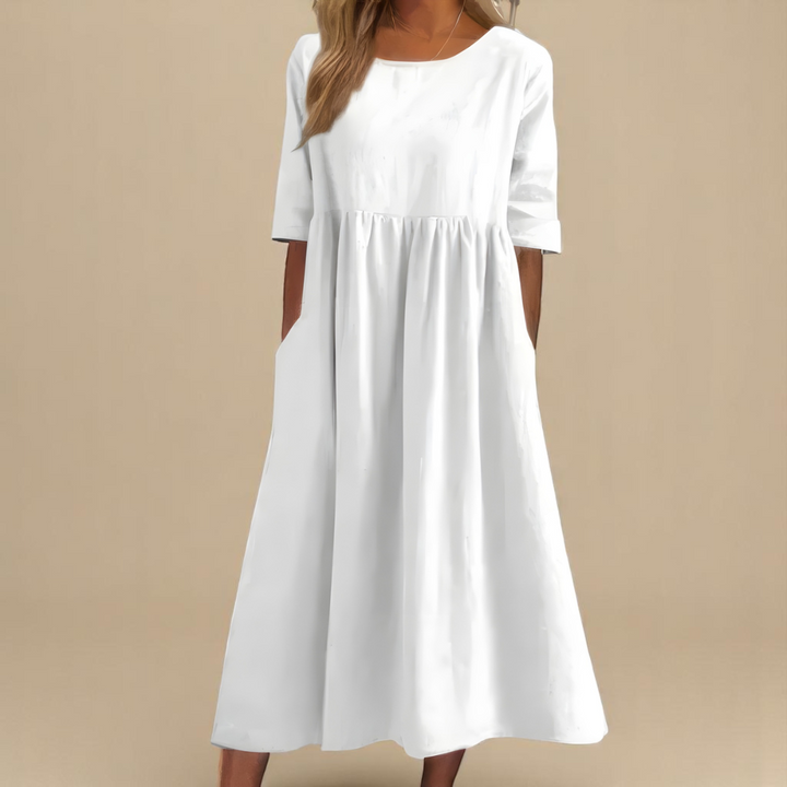 Emily | Robe Classique à Manches Mi-Longues