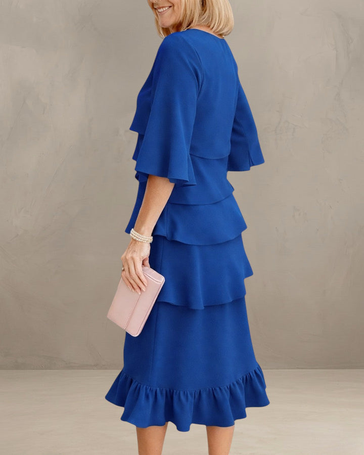 MARGARET | ROBE MIDI À VOLANTS