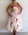 Brielle | Robe Midi Charme Côtier