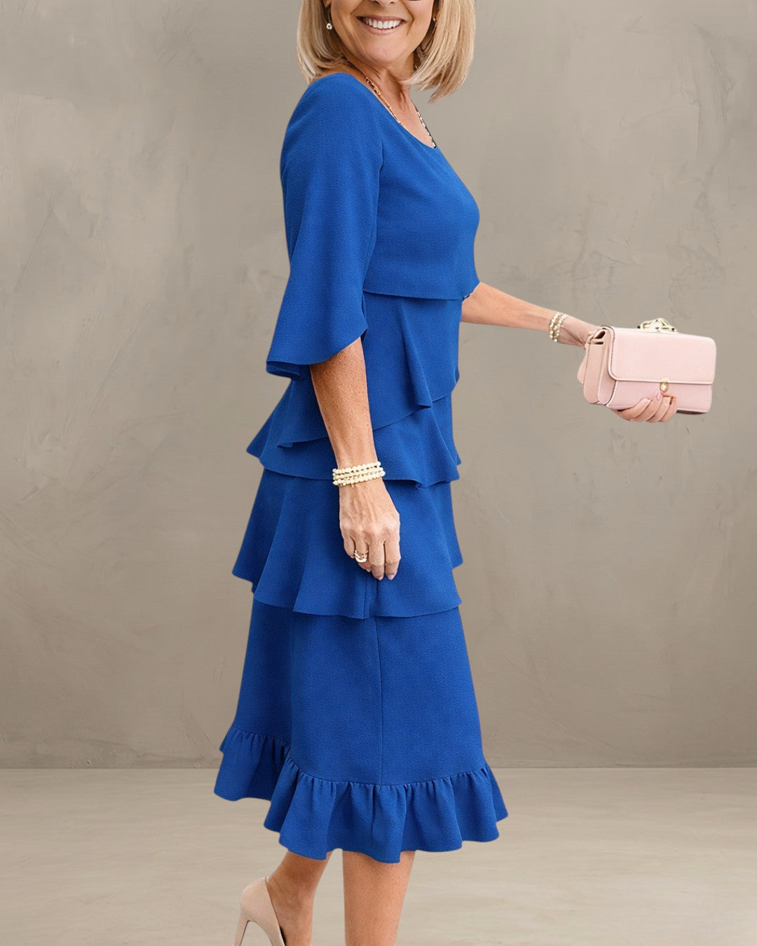 MARGARET | ROBE MIDI À VOLANTS