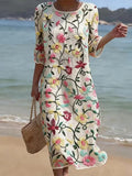 Rebecca | Robe Florale Élégante Broderie Colorée