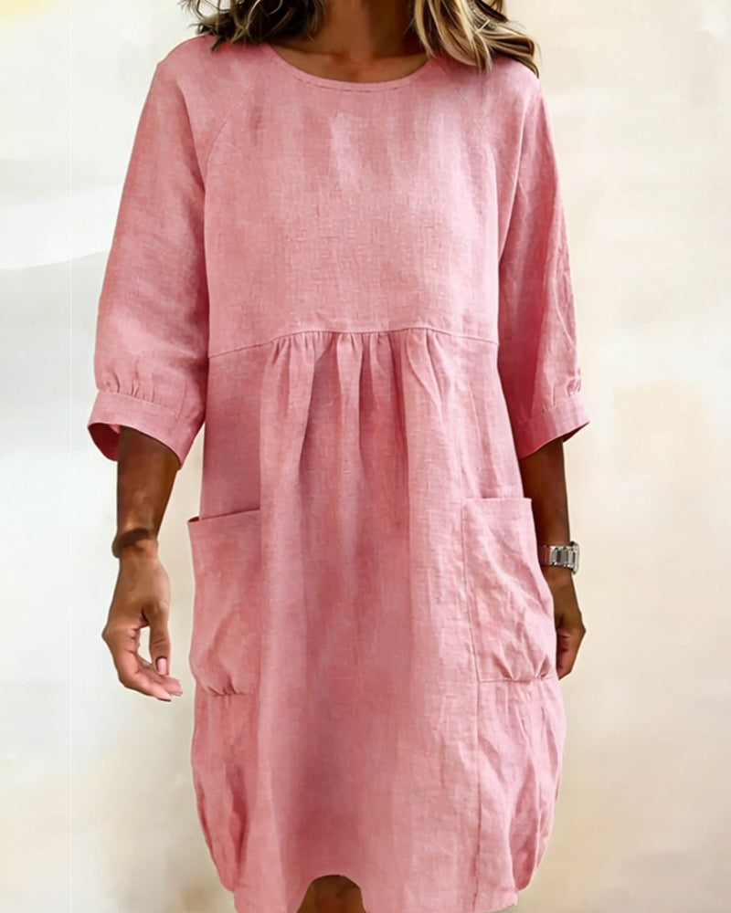 Robe Trois-Quarts Manche Large