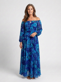 Aspen | Robe Maxi Fleurie à Épaules Dénudées