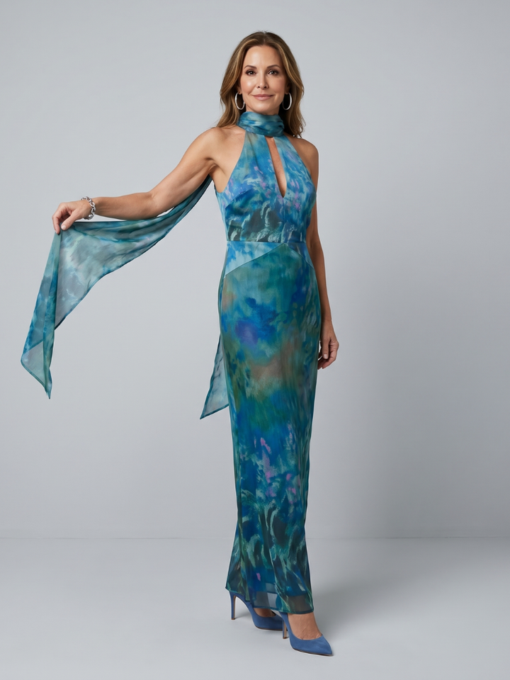Juniper | Robe Maxi Sans Manches à Encolure Halter avec Découpe