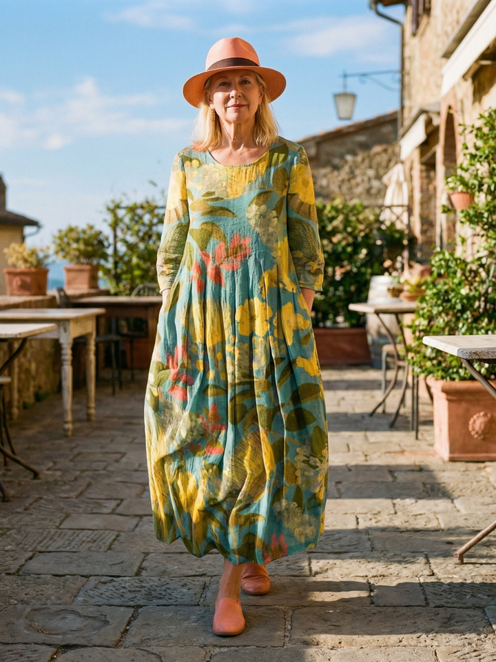 Galen | Robe en Toile Peinte