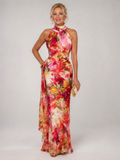 Elisabetta | Robe Maxi Imprimé Floral à Col Halter