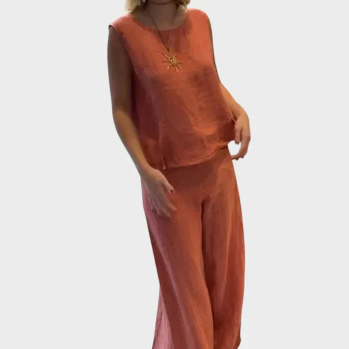 Paloma | Ensemble Top Sans Manches et Pantalon Court Bohémien