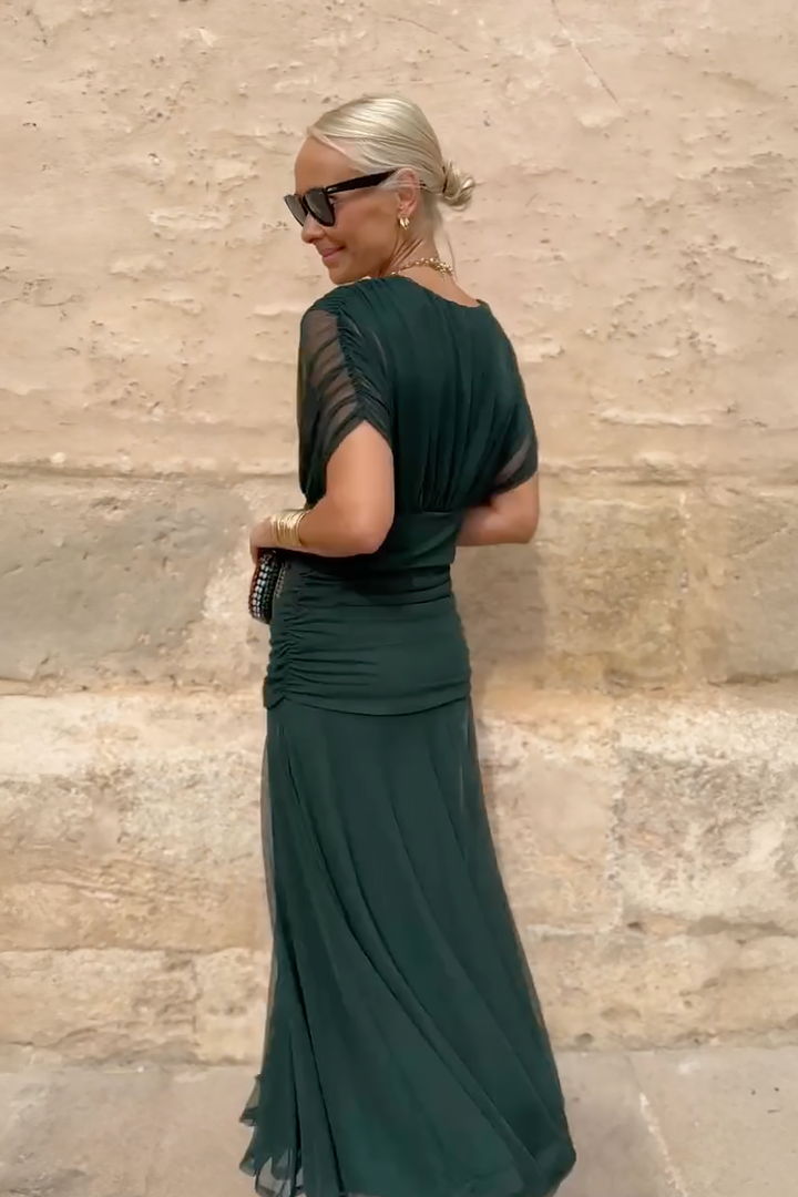 Fleur | Robe Maxi de Fête Élégante à Col V