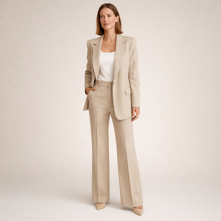 Vanessa | Ensemble élégant avec pantalon évasé