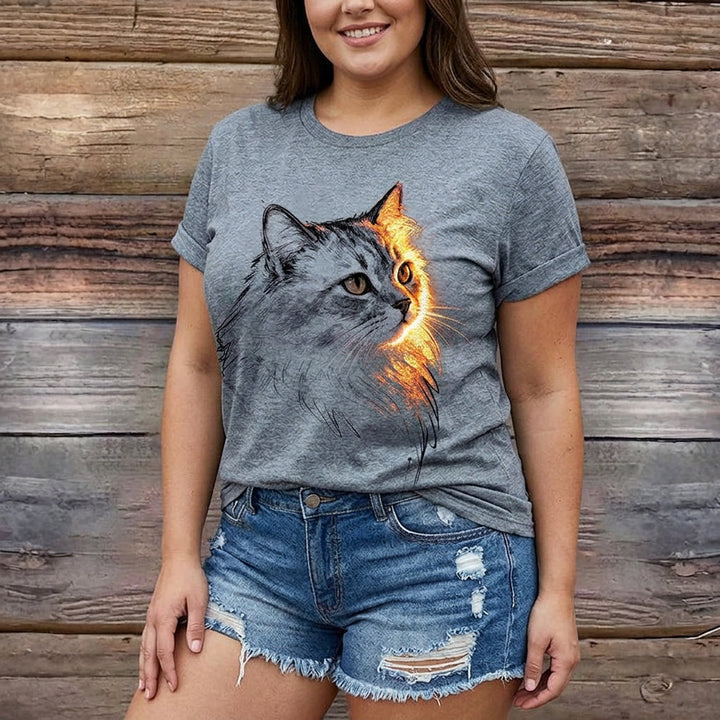 Mia | T-shirt décontracté avec imprimé chat