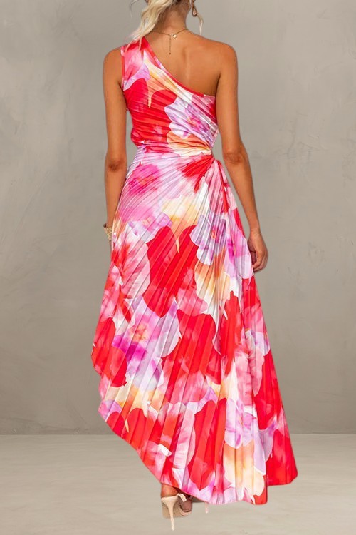 ISABELLE | ROBE MAXI FLORALE À ÉPAULE DÉNUDÉE