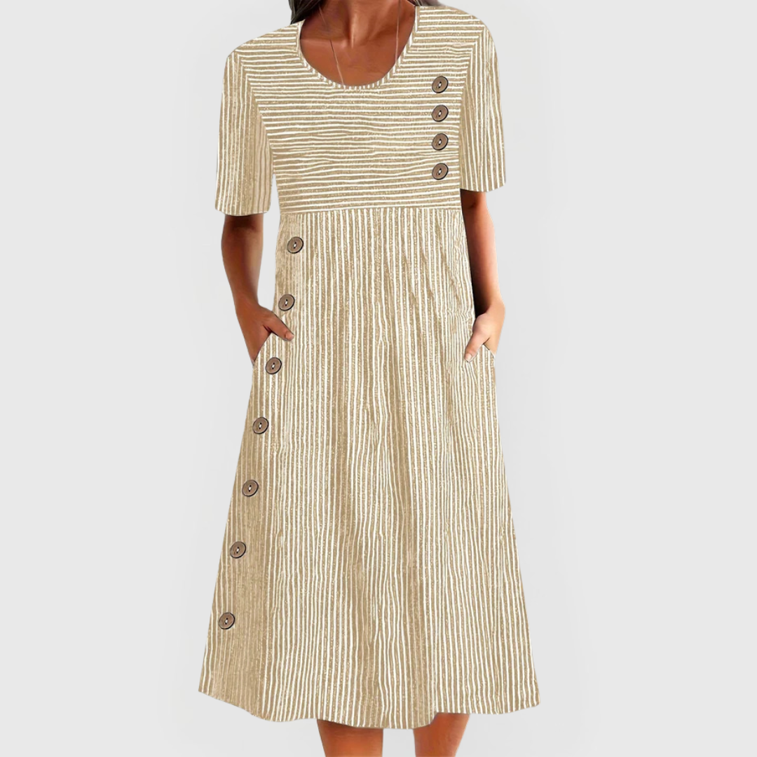 Robe Midi Rayée Wanda