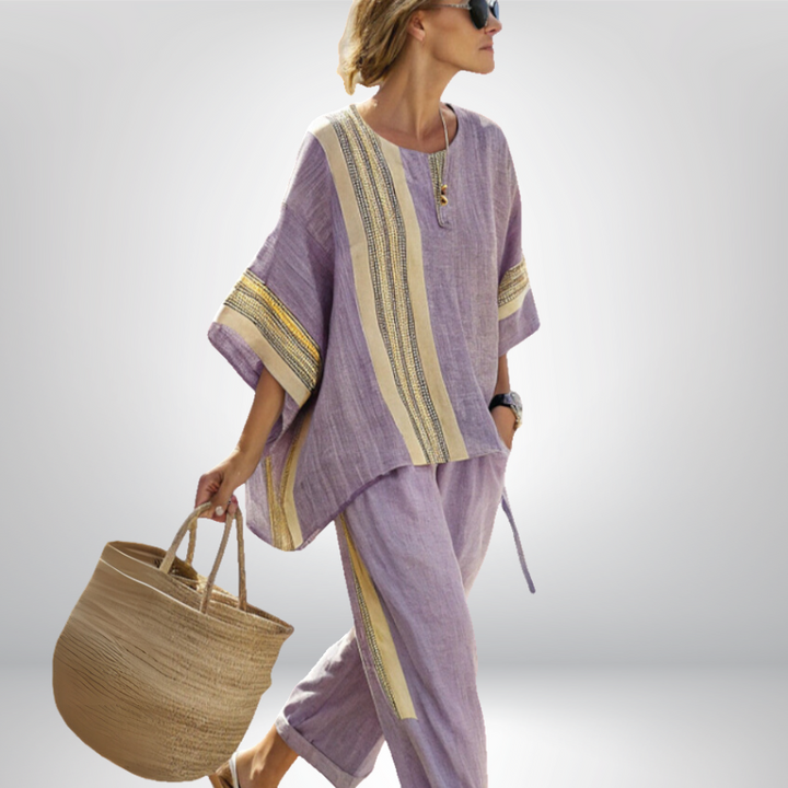 Daisy | Ensemble boho à rayures