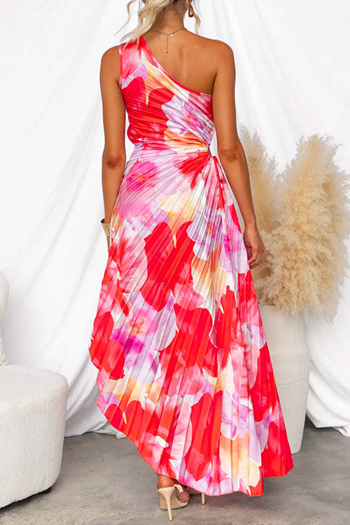 Yanira | Robe Plissée à Épaule Dénudée