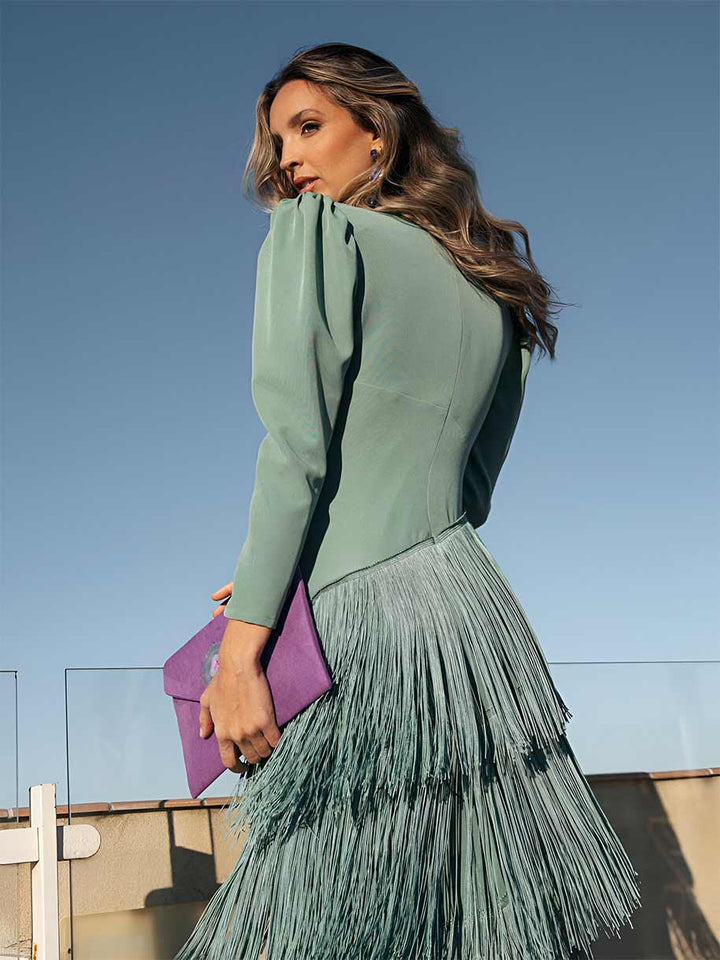 Robe Franges Sauge