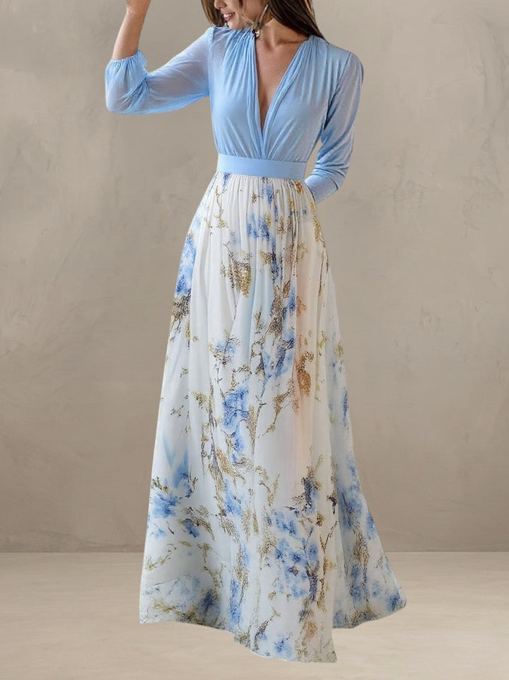 BANDIA | MAGNIFIQUE ROBE MAXI AVEC IMPRIMÉ FLORAL
