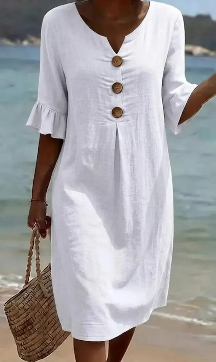 Radmila | Robe Longue Texturée à Manches Longues