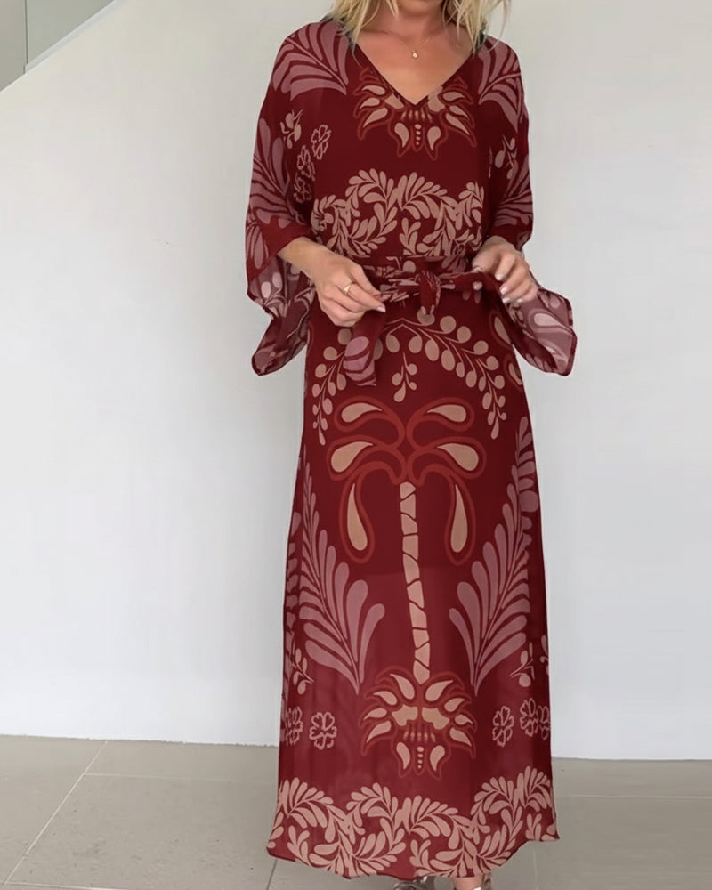 Robe Bohème En V Ample