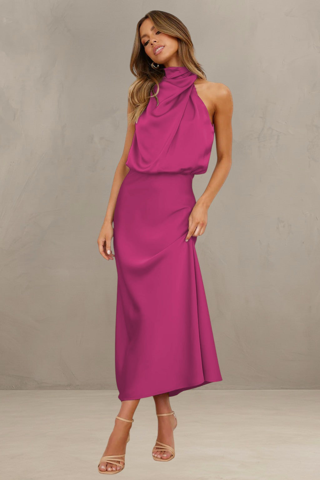 VIOLET | ROBE DRAPÉE SAHARA