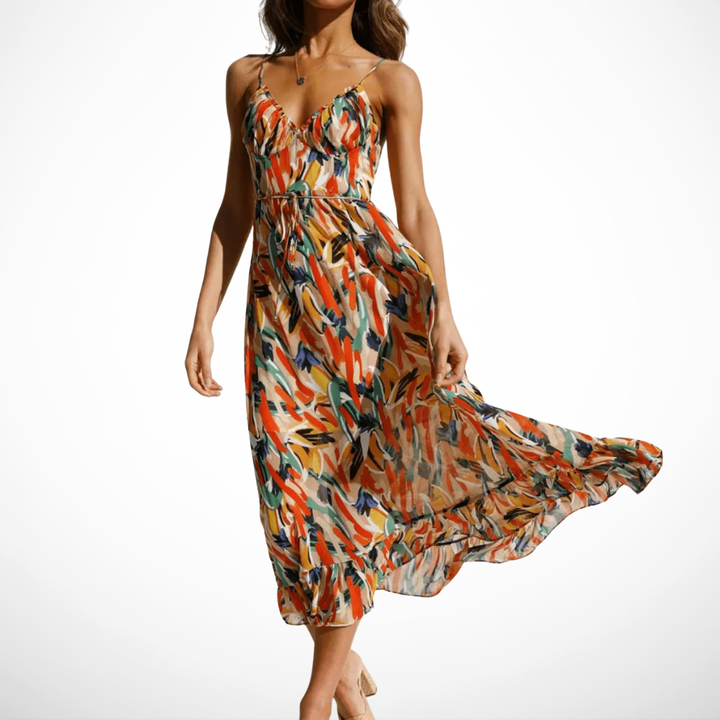 La Scintilla | Robe Midi Couleur Éclatante