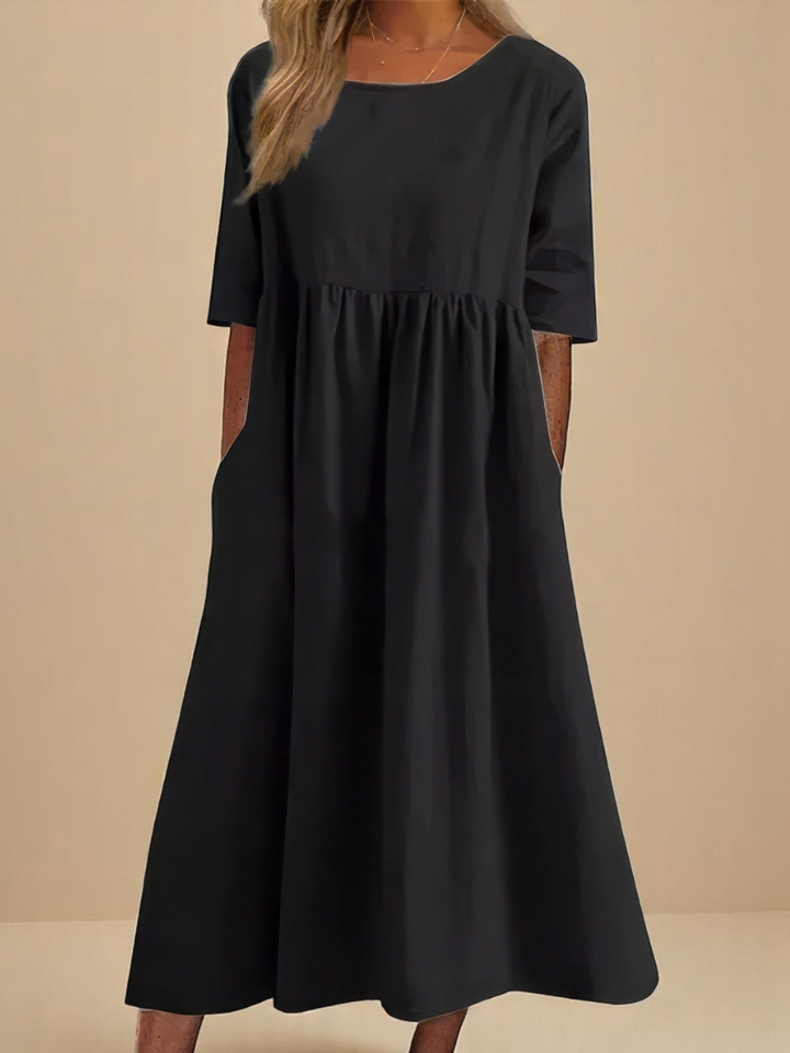 Emily | Robe Classique à Manches Mi-Longues
