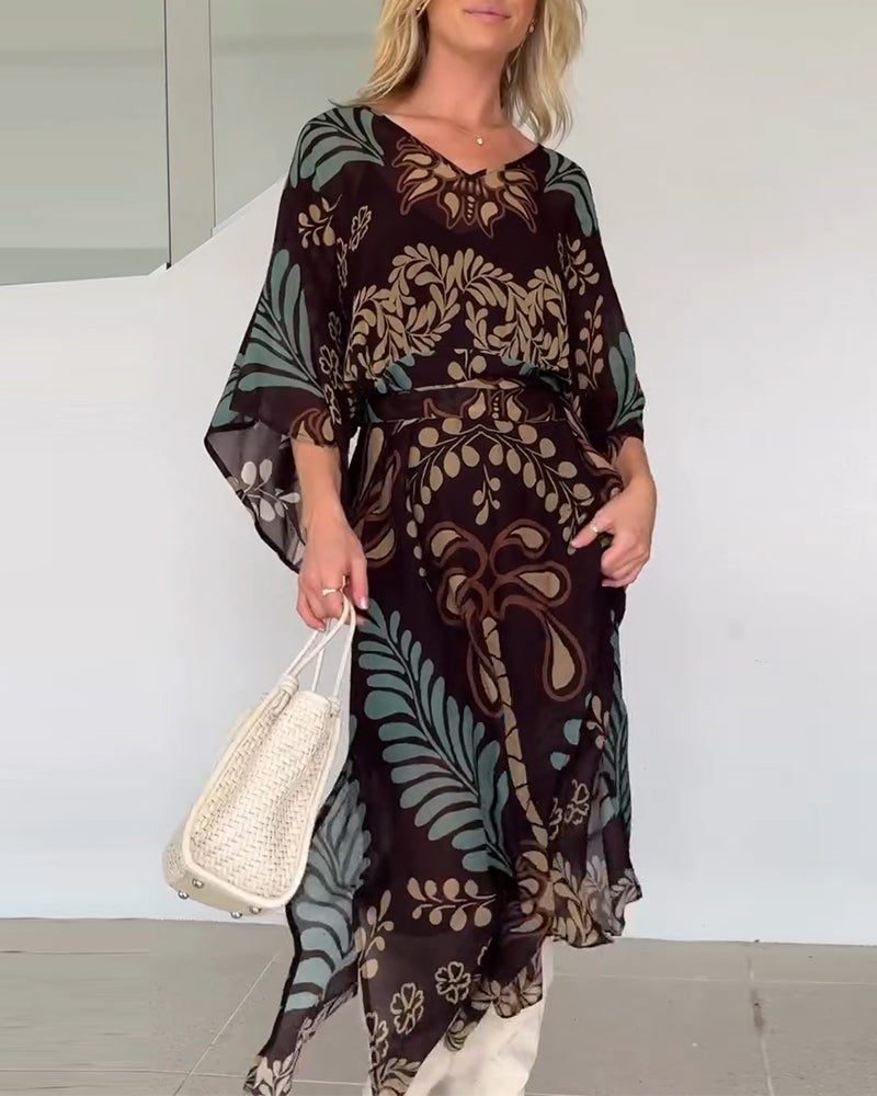 Robe Bohème En V Ample