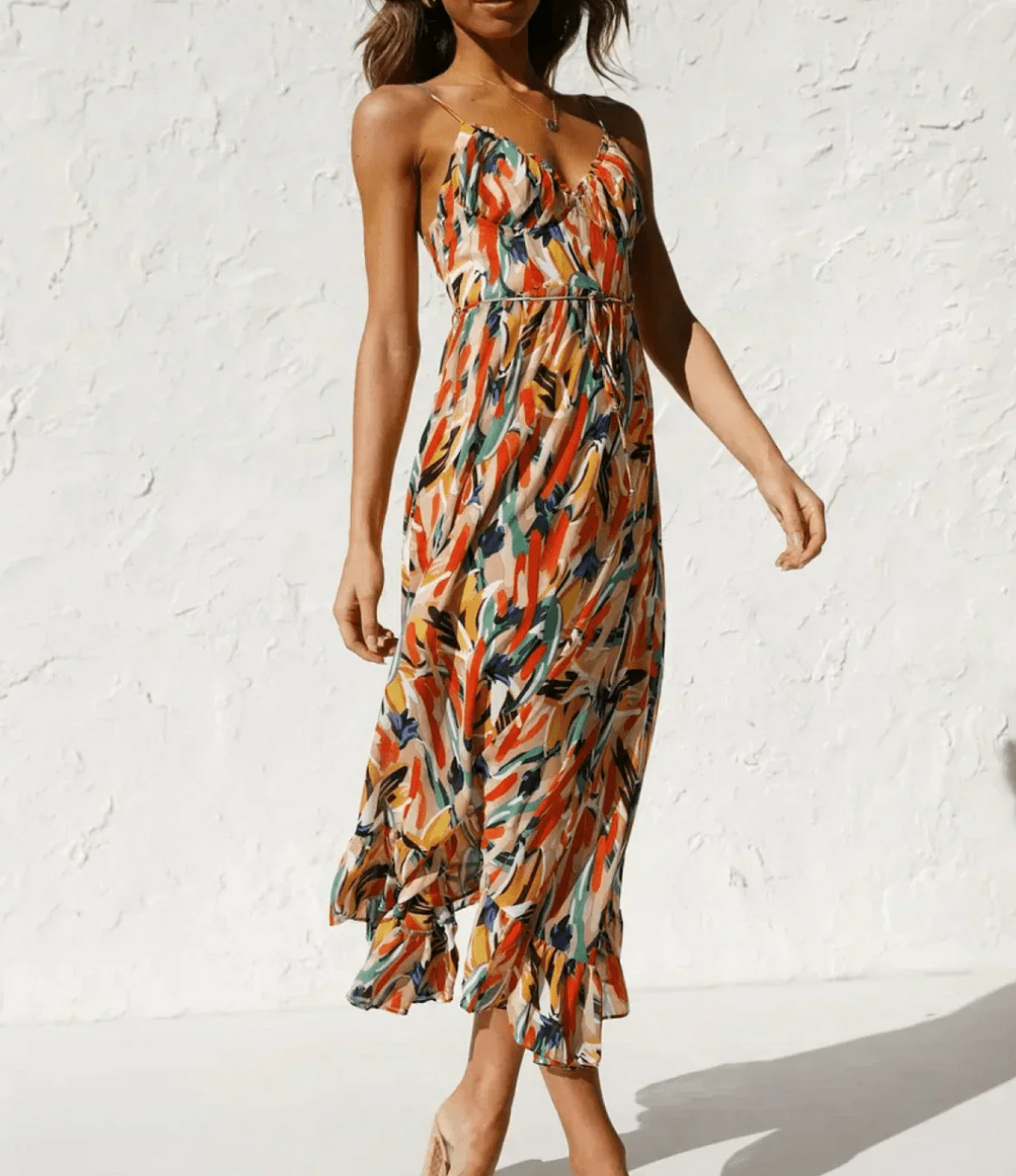 La Scintilla | Robe Midi Couleur Éclatante