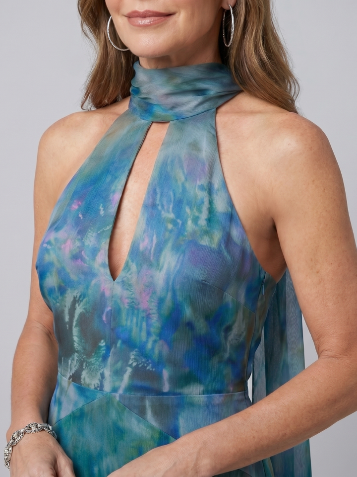 Juniper | Robe Maxi Sans Manches à Encolure Halter avec Découpe