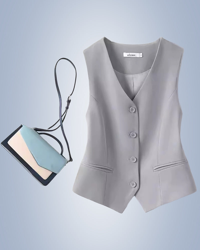 Veste de costume pour femme de couleur unie