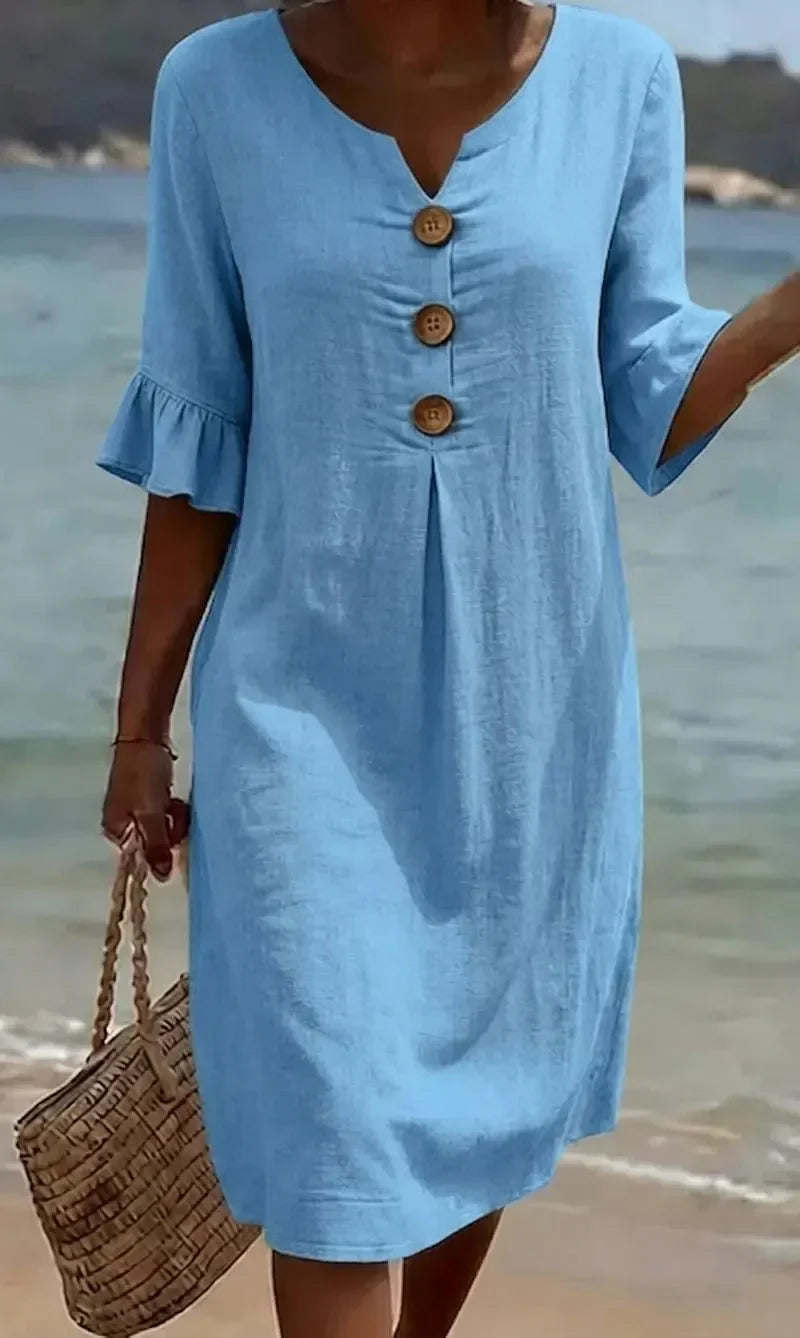 Radmila | Robe Longue Texturée à Manches Longues