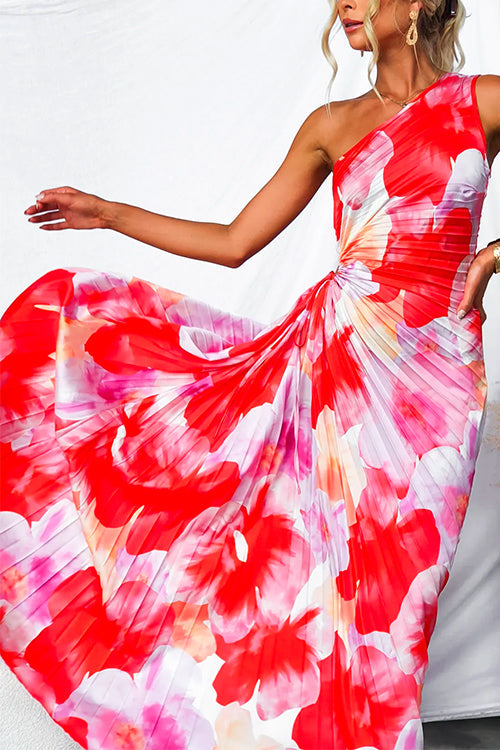 Yanira | Robe Plissée à Épaule Dénudée
