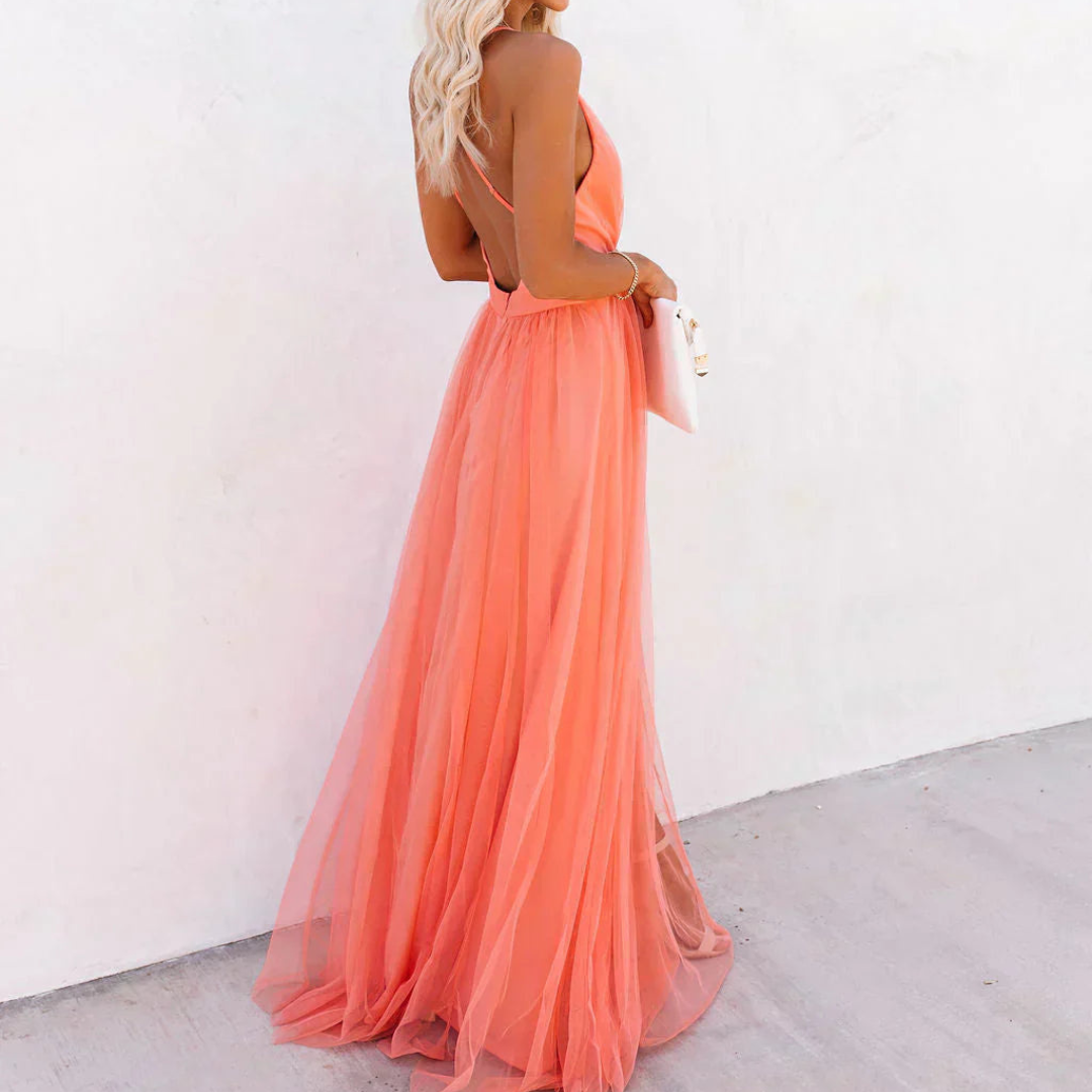 La Scintilla | Robe Maxi Lumière Corail