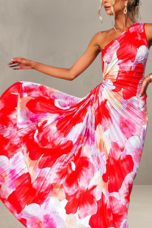 ISABELLE | ROBE MAXI FLORALE À ÉPAULE DÉNUDÉE