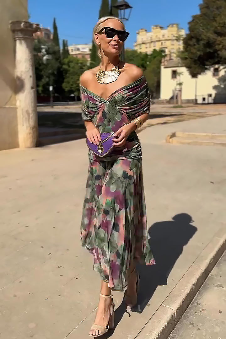 Fleur | Robe Maxi de Fête Élégante à Col V