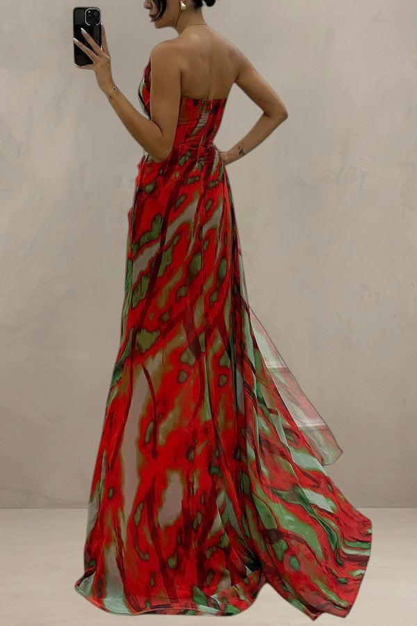 MIA | ROBE DRAPÉE VIBRANTE