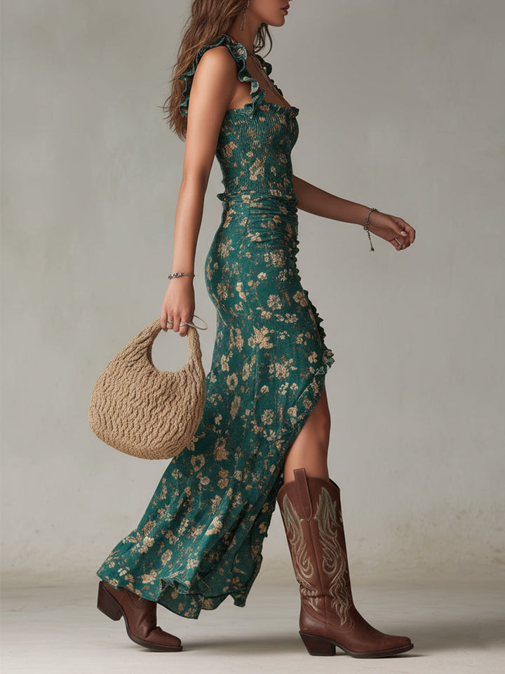 Luna | Robe Longue Élégante Style Rétro