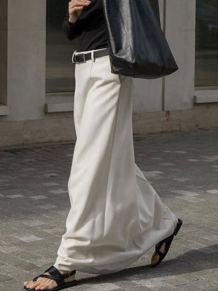 Margot | Jupe Longue Taille Haute Coupe Droite & Pince Structurée
